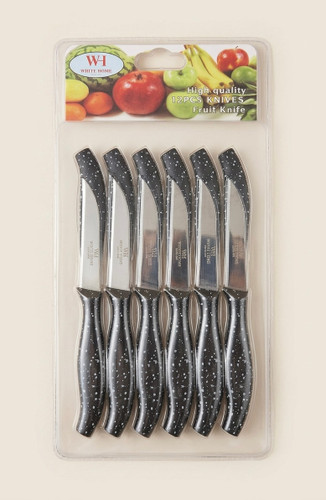 چاقو میوه خوری طرح سنگ بسته 12 عددی