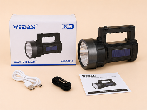 چراغ قوه شارژی خورشیدی ویداسی Weidasi WD-5023S
