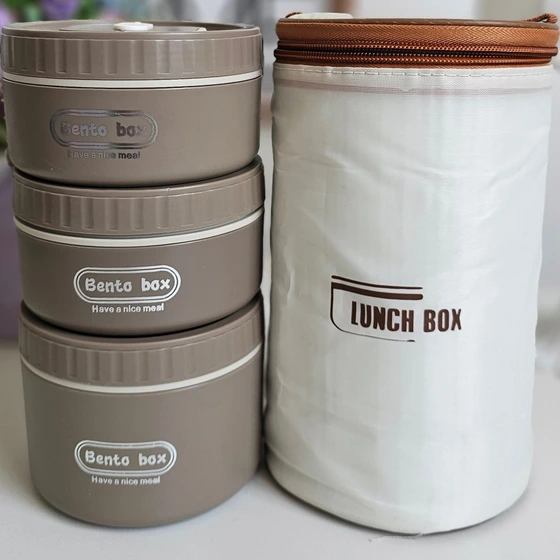 لانچ باکس سه تایی کیف عایق دار بدون نشتی BENTO BOX
